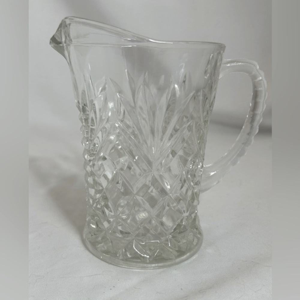 Vintage Small Crystal Pitcher EUC
